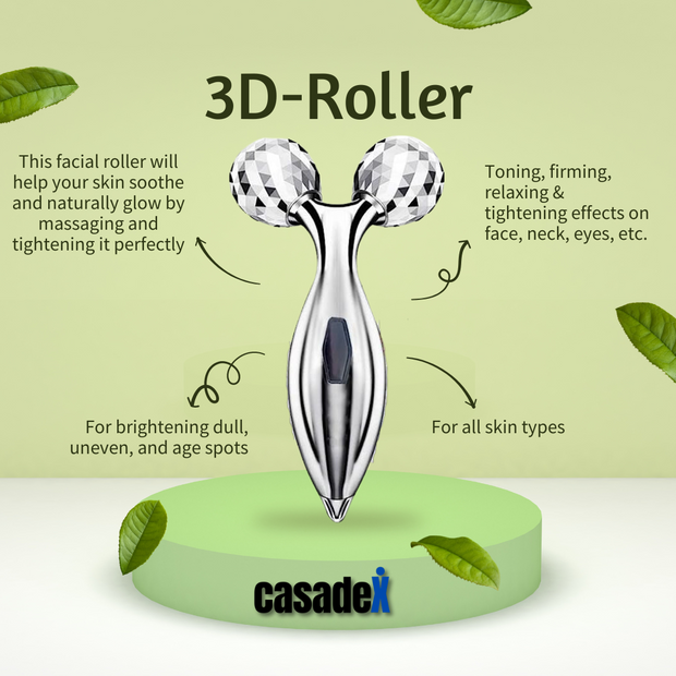Casadex 3-in-1 Facial Roller Set