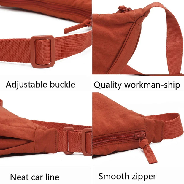 Nylon Hobos Chest Shoulder Bag Large Capacity Travel Crossbody Half Moon Belt Messenger for Women Bags Dropshipping / Wholesale