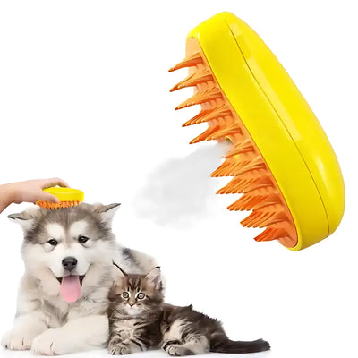 Steamy Cat Brush with Massage & Electric Spray