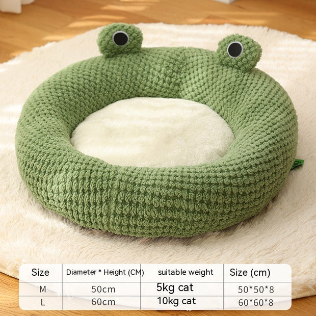 Frog Shape Wrapped Pet Bed Cat - CroakComfort