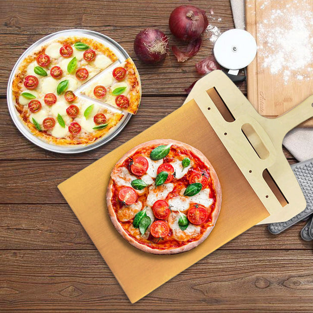 Premium Sliding Pizza Peel- Essential Kitchen Baking Tool